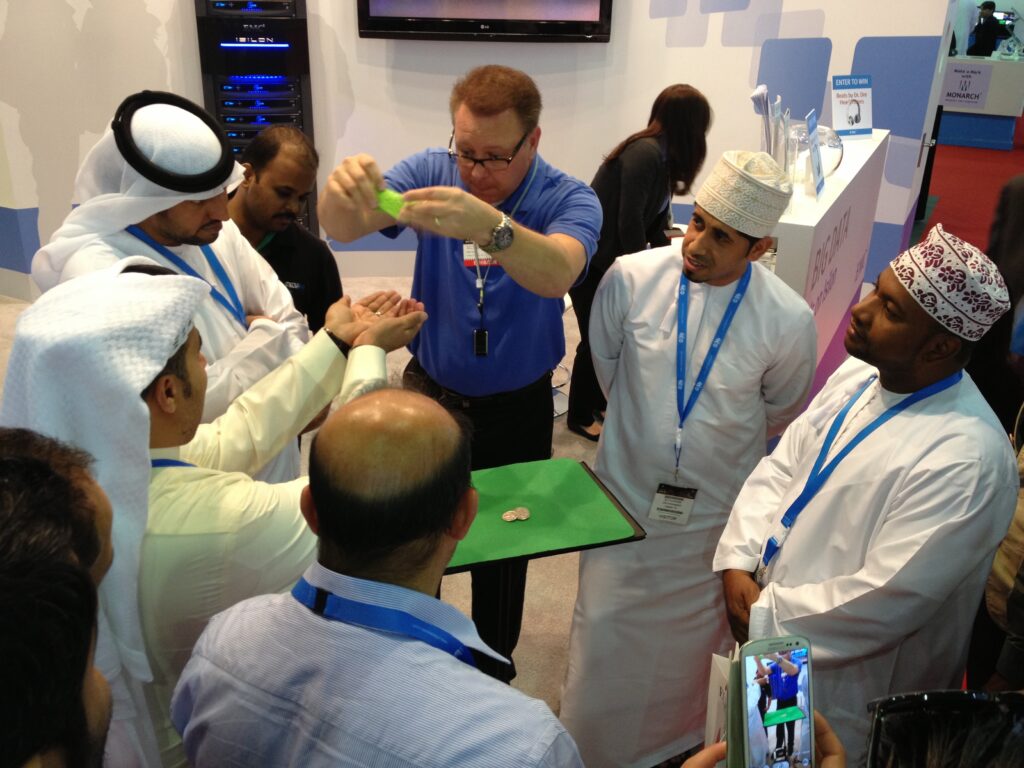 Magician overseas in Dubai working a congress